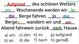 Präpositionen üben, Deutsch lernen, Deutsche Grammatik, #deutsch #germangrammar #longua #grammatik