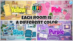 Toca Life World | Each room is a different color challange!? #2 | Toca Boca