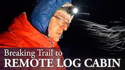 BREAKING TRAIL in the COLD to a REMOTE LOG CABIN in the WOODS OF LAPLAND with SNOWMOBILE