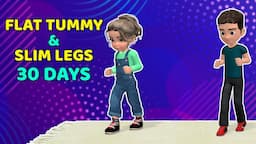 30-DAY CHALLENGE: FLAT TUMMY + SLIM LEGS KIDS WORKOUT