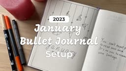 January 2023 Bullet Journal Setup | Plan With Me | Easy and Minimalist Bullet Journal Setup