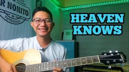 HEAVEN KNOWS | ORANGE AND LEMONS | BASIC GUITAR TUTORIAL | BEGINNERS