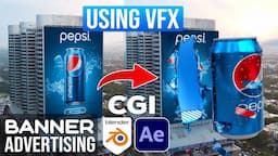 How To Create Banner Tearing CGI Ads Using VFX in Blender | Blender VFX Tutorial