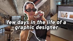 DAY IN THE LIFE OF A GRAPHIC DESIGNER | client logo designs and summer vibes