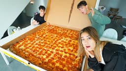 First To Finish WORLD'S LARGEST PIZZA Wins Crazy Prize!