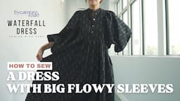 How To Sew A Dress With Big Flowy Sleeves (Waterfall Dress by Sycamore Road)-Sewing Therapy Tutorial