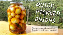 Make PICKLED ONIONS - Harvest to Eating with tiny onions - How we make pickled onions for the fridge