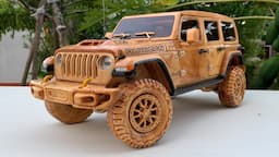 Woodworking Art - 2022 Jeep Wrangler Rubicon 392 V8 - Wood Carving