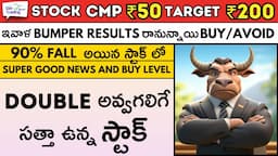 ✅🚀Stock Rs50 Target Rs200 💥✅Stock in 90% Discount 🚀Super Good News 🔴🟢Stock Market Telugu