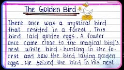 The golden bird story in english writing | panchatantra story in english writing