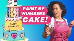 Paint By Numbers Tiered Birthday Cake for Reese Witherspoon! | How to Cake It