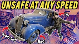 This Car is a Death Trap! Classic Car Flipper Nightmare. 1935 Chevy Master Revival Part 1