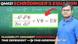 SCHRÖDINGER'S EQUATION (Derivation) - Plausibility Argument & Time-Independent SE Derivation