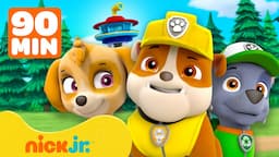 Rubble's Ultimate Double Rescues! w/ PAW Patrol Skye & Rocky | 90 Minute Compilation | Rubble & Crew