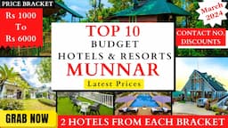 TOP 10 Hotels And Resorts In MUNNAR | Rs 1000 To 6000 | Best Budget Stays | Latest Price