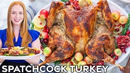 Roasted Lemon & Herb Spatchcocked Turkey | Step-by-Step Video Tutorial!