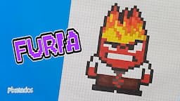 COMO DIBUJAR A FURIA DE INTENSAMENTE PIXEL ART - PIXELADOS