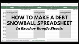 How to Make a Debt Snowball Spreadsheet in Excel and Google Sheets