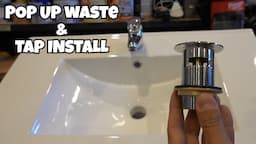 How to install a pop up waste and tap DIY