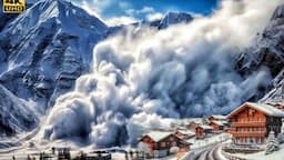 HUGE RISK OF AVALANCHE IN THE SWISS ALPS 🆘 A WHOLE SWISS VILLAGE IN DANGER