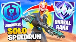 Unranked to UNREAL SOLO SPEEDRUN in Season 3 Fortnite Ranked