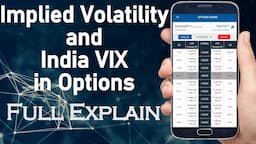 Implied Volatility and India VIX in Options Trading Full Explain | Volatility in Option Trading