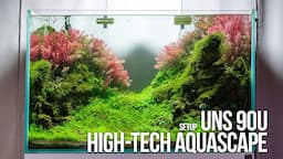 UNS 90U Aquascape Setup Tutorial with Aquarium Plants Emersed to Submerged