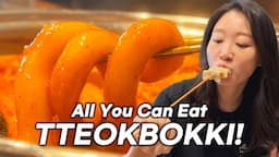 Trying The Best All You Can Eat Tteokbokki Buffet In Korea l Dookki