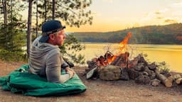 Calm Solo Cowboy Camping In Near Peak Fall Colors