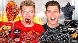 Eating Only One Color Of Food For 24 Hours!! How To Break 100 Rules with Rainbow Foods vs Friends