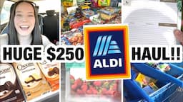 🛒 MY FIRST ALDI HAUL $250+ HUGE ALDI GROCERY HAUL | LARGE FAMILY GROCERY HAUL 2022 ! @Mummakat​