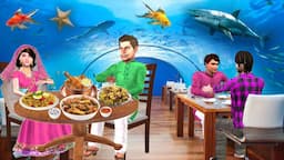 Underwater Restaurant World's Famous Food Cooking Hindi Kahani Hindi Moral Stories New Comedy Video