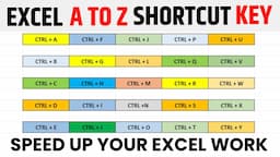 OMG🔥A to Z shortcut keys | Excel keyboard shortcuts | Keyboard shortcuts