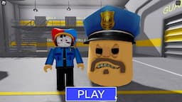 Escaping from BARRY HEAD PRISON RUN! A lot of POLICE OFFICERS #Obby #Roblox