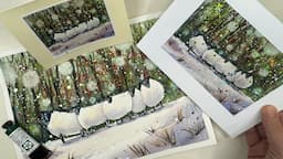 Turn Your Watercolour Paintings Into Christmas Cards! Using SCENTED Watercolour Paint!