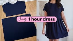 DIY 1 Hour Dress + Sewing Pattern | Easy Smock Dress Naya T-shirt Hack