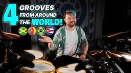 4 DRUM GROOVES From Different Parts of The WORLD! | DRUM LESSON - That Swedish Drummer