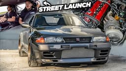 R32 GTR First ANTI-LAG STREET LAUNCH with new 1400HP TURBO SETUP!