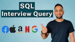 REAL SQL Interview Question by a FAANG company | SQL Interview Query and Solution