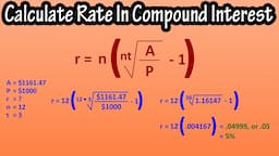 How To Solve For Or Calculate Rate In Compound Interest - Formula For Rate In Compound Interest