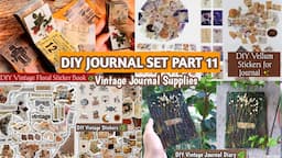 DIY JOURNAL SET PART 11 🌿 Vintage Journal Set at home #craftersworld #journal #journalsupplies #diy