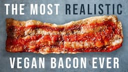 🥓THE MOST REALISTIC VEGAN BACON EVER | Crispy Vegan Bacon from Starchy WATER