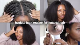 Healthy Hair Routine 2023 | Wash Day + Blow Dry Type 4 Natural Hair - Minimal Heat | Kensthetic