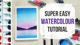 EASY watercolour painting for beginners (10 minute tutorial)