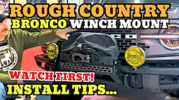 Rough Country Winch Mount BRONCO INSTALL!