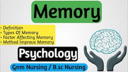 Memory // Types Of Memory // Memory In Psychology In Hindi // Types Of Memory In Psychology In Hindi