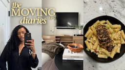 moving diaries | setting up the tv stand, nightstands, desk, & mini zara haul | Beautifully Syndie