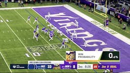 Win Probabilities of the Minnesota Vikings Largest Comeback in NFL history | Next Gen Stats