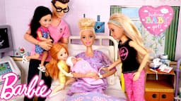 Barbie & Ken Doll Family Have a New Baby Story