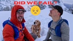 Sometimes, you don't always make it to the end | snow hike with my dog